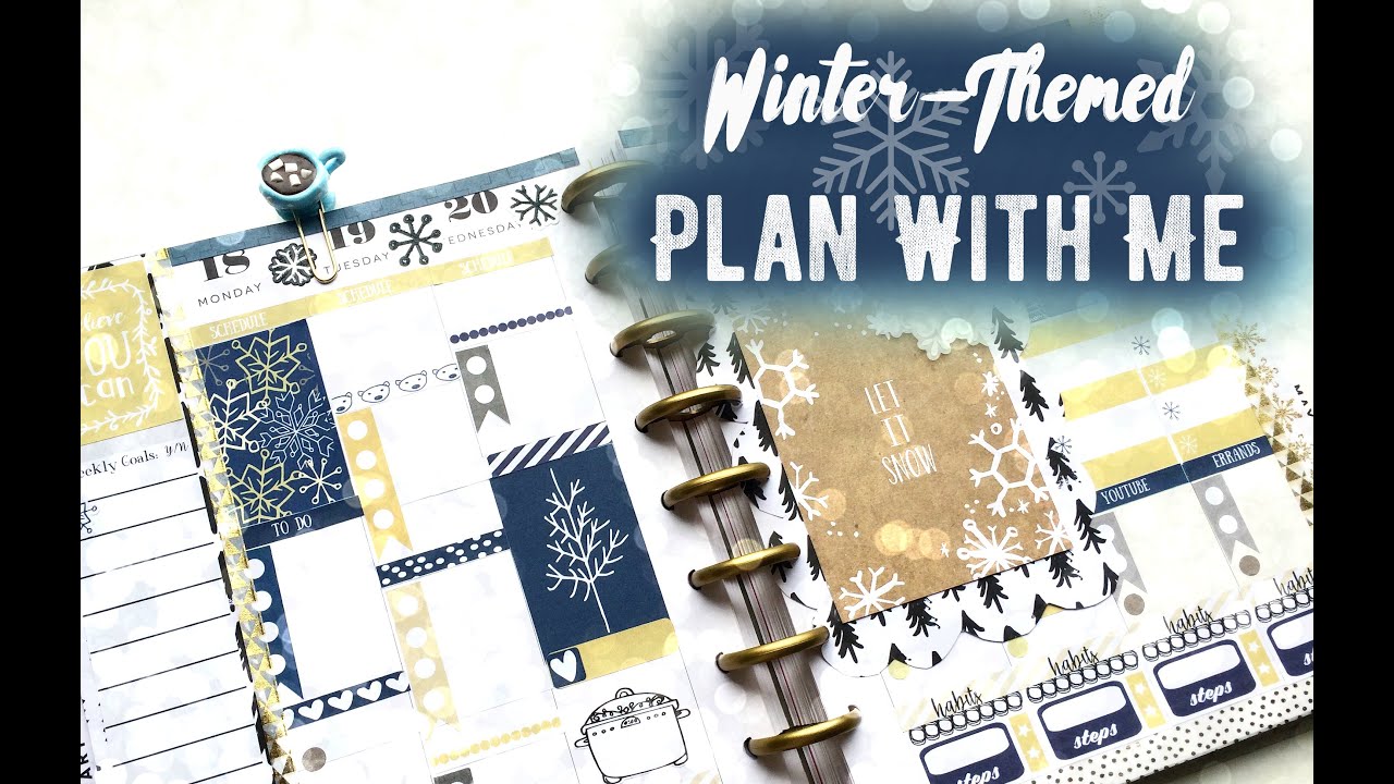 Winter-Themed Plan With Me (Happy Planner)