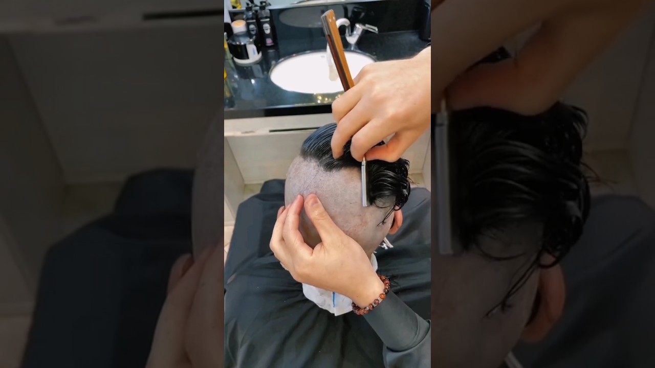 headshave 😍 with razor #headshave #takla #shave #tutorial #shorts