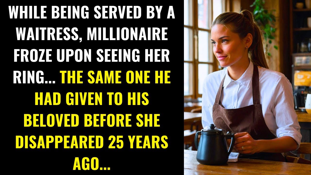 MILLIONAIRE WAS FROZEN WHEN HE SAW THE WAITRESS'S RING... THE SAME ONE HE GAVE TO HIS LOVER...