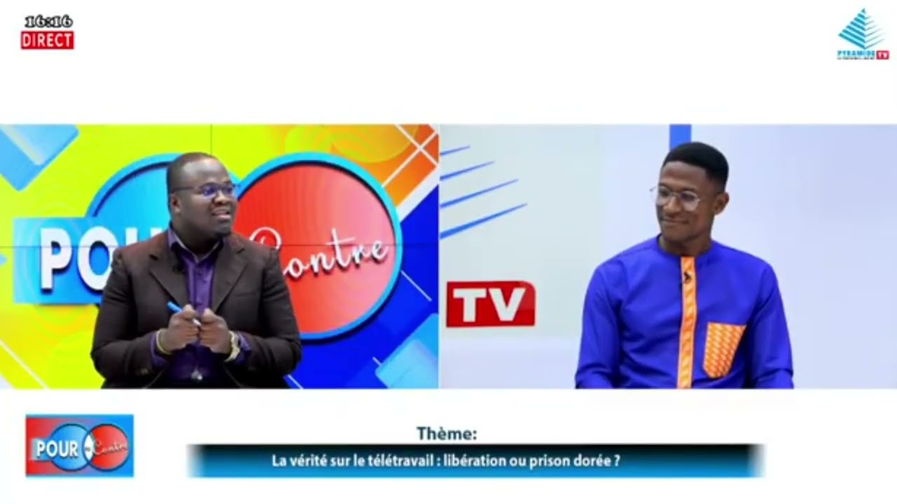 Paterne TOHON dans l'émission POUR et CONTRE sur Pyramide TV  𝗟𝗮 𝘃𝗲́𝗿𝗶𝘁𝗲́ 𝘀𝘂𝗿 𝗹𝗲 𝘁𝗲́𝗹𝗲́𝘁𝗿𝗮𝘃𝗮𝗶𝗹