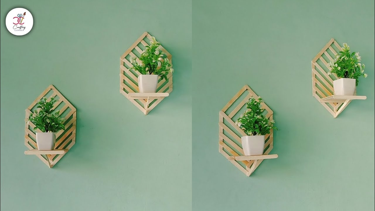 Diy Popstick Wall Decor | wall decor making at home #diy #walldecor #viralvideo #shortvideo #art