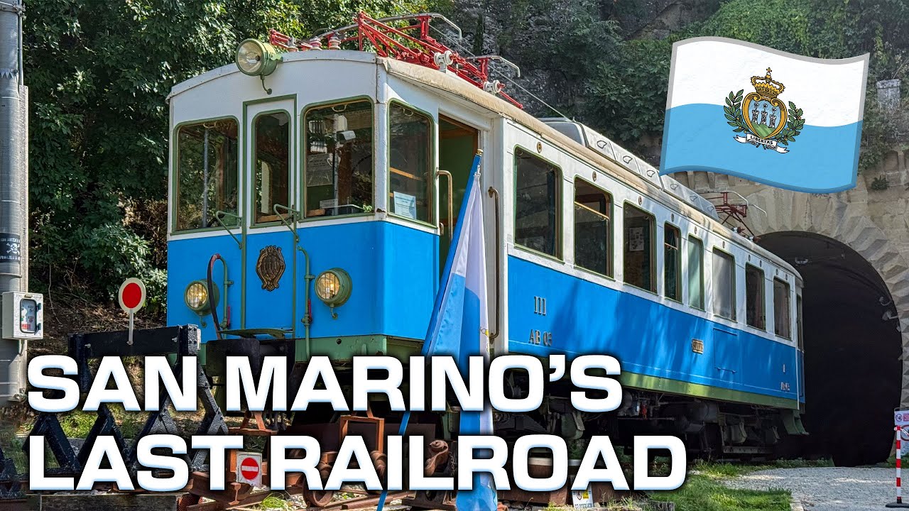 The ONLY RAILROAD 🚂 in SAN MARINO 🇸🇲 - 800m THROUGH the MOUNTAIN 🏔️