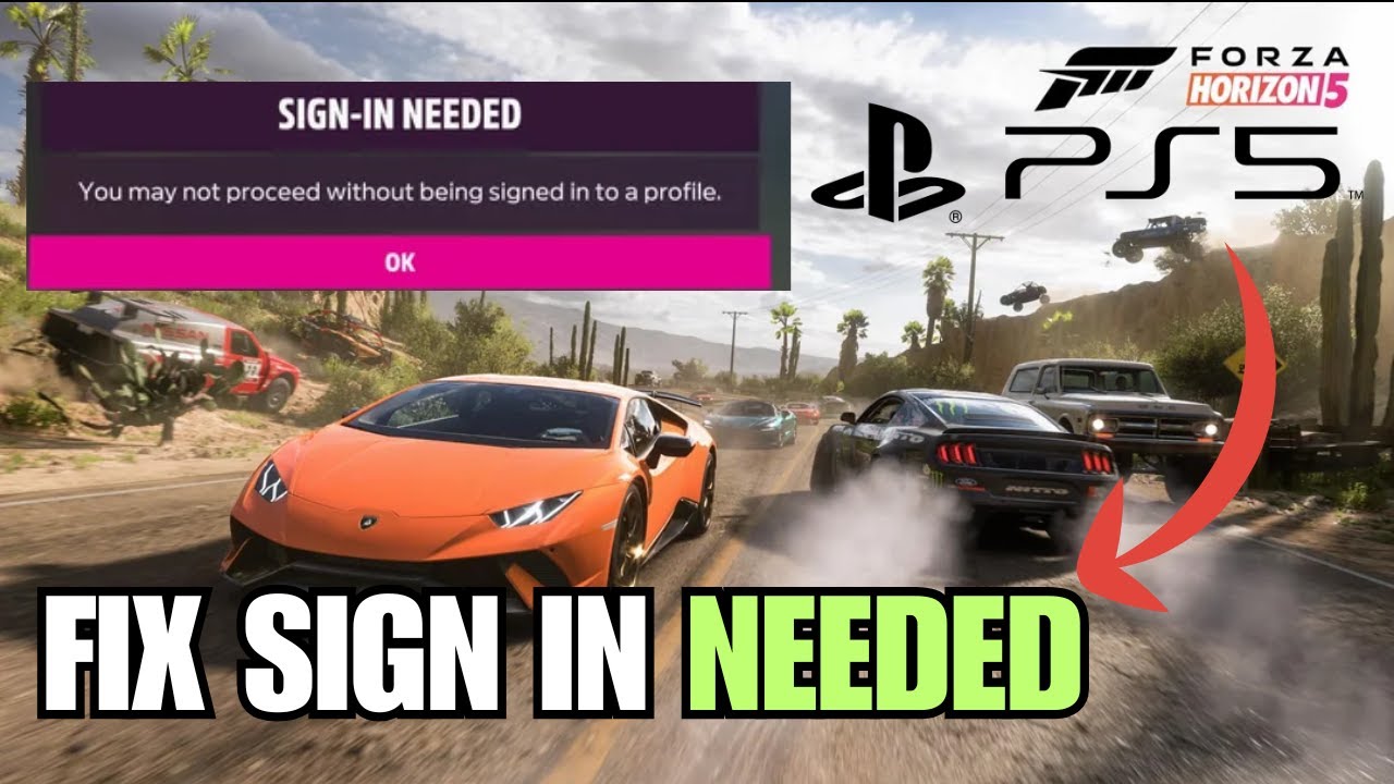 Как правильно исправить ошибку «Необходим вход в систему» ​​в Forza Horizon 5 на PS5! (Пошагово)