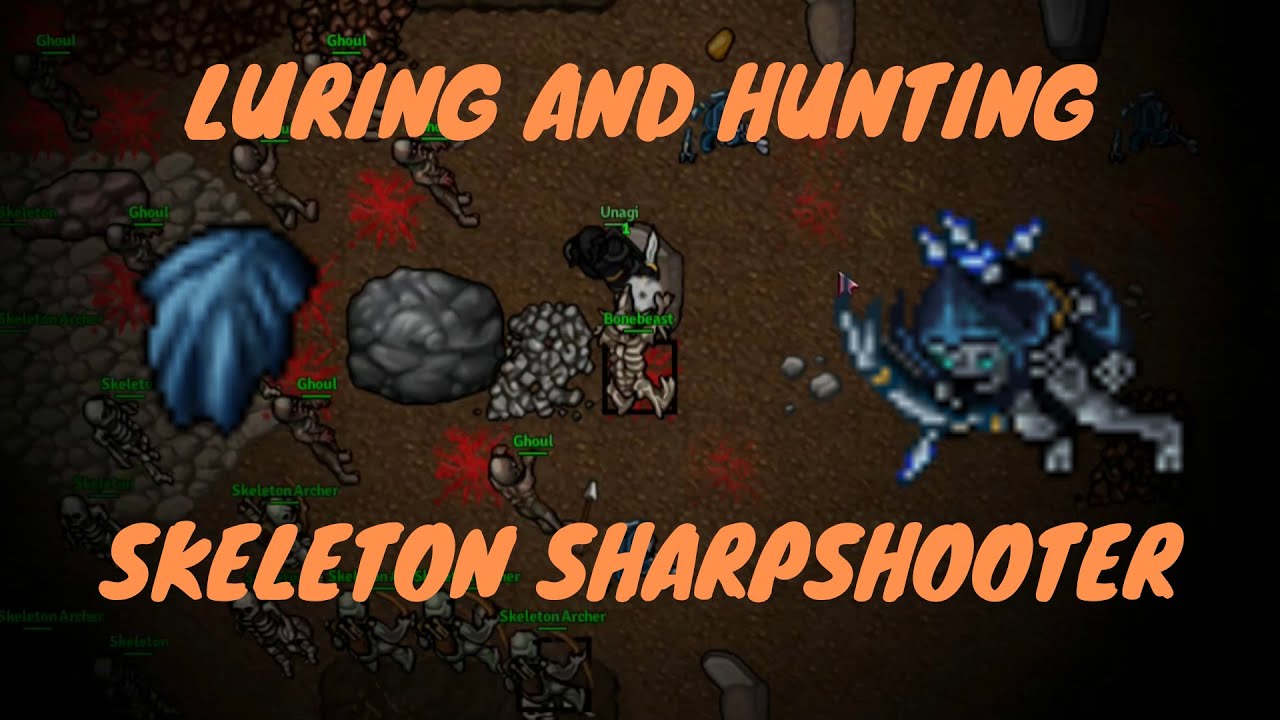 MEDIVIA - Luring and Hunting Skeleton Sharpshooter