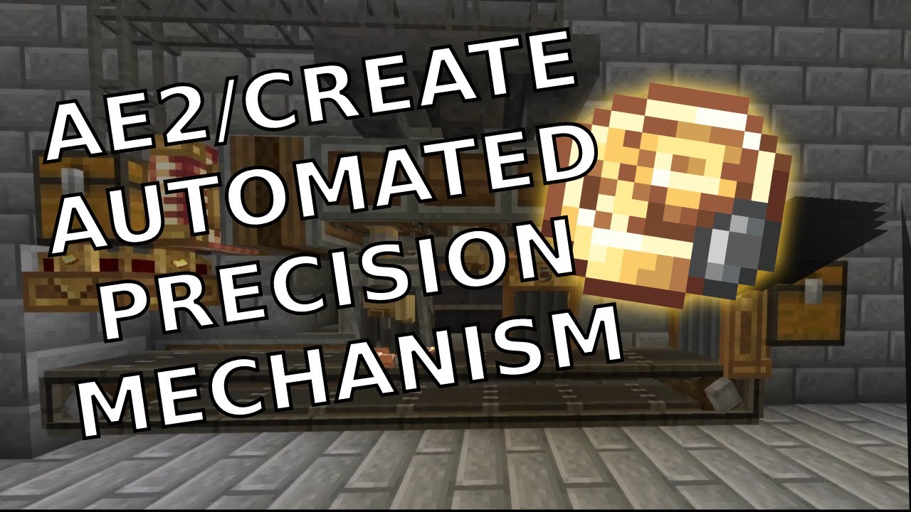 Create Mod Precision Mechanism Auto-crafting with AE2