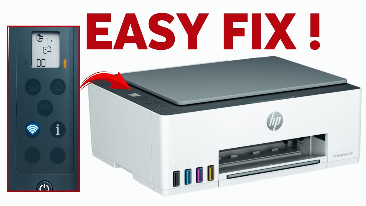 HP Smart Tank 585 Yellow Light Blinking Problem  Fix | Hp smart tank 585 head Error Fix