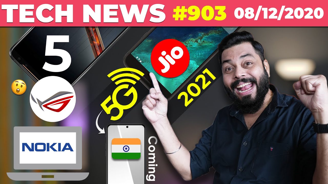 Jio 5G India Launch 2021,ROG Phone 5,Budget 5G Phones India Coming,Nokia PureBook,Find X3 ProTTN#903