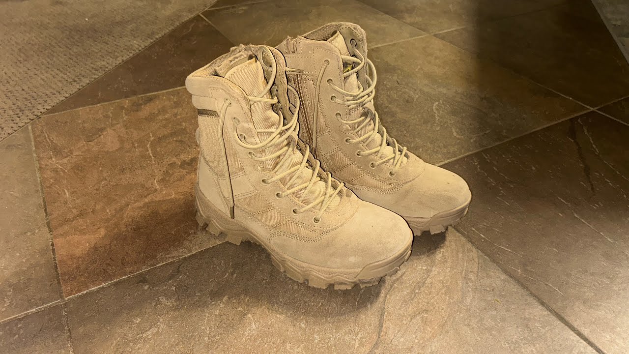 Amazon NORTIV 8 Men's Tactical Military Work Boots with Side Zipper