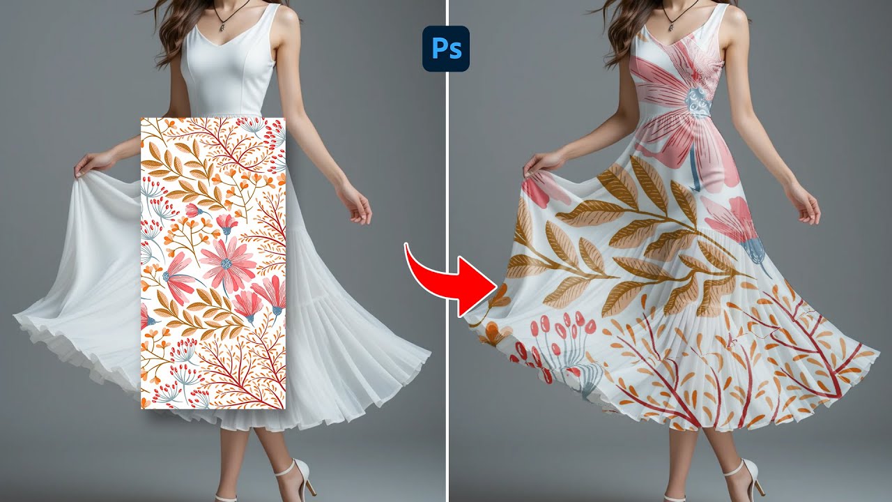 How To easily Add Design on Dress
