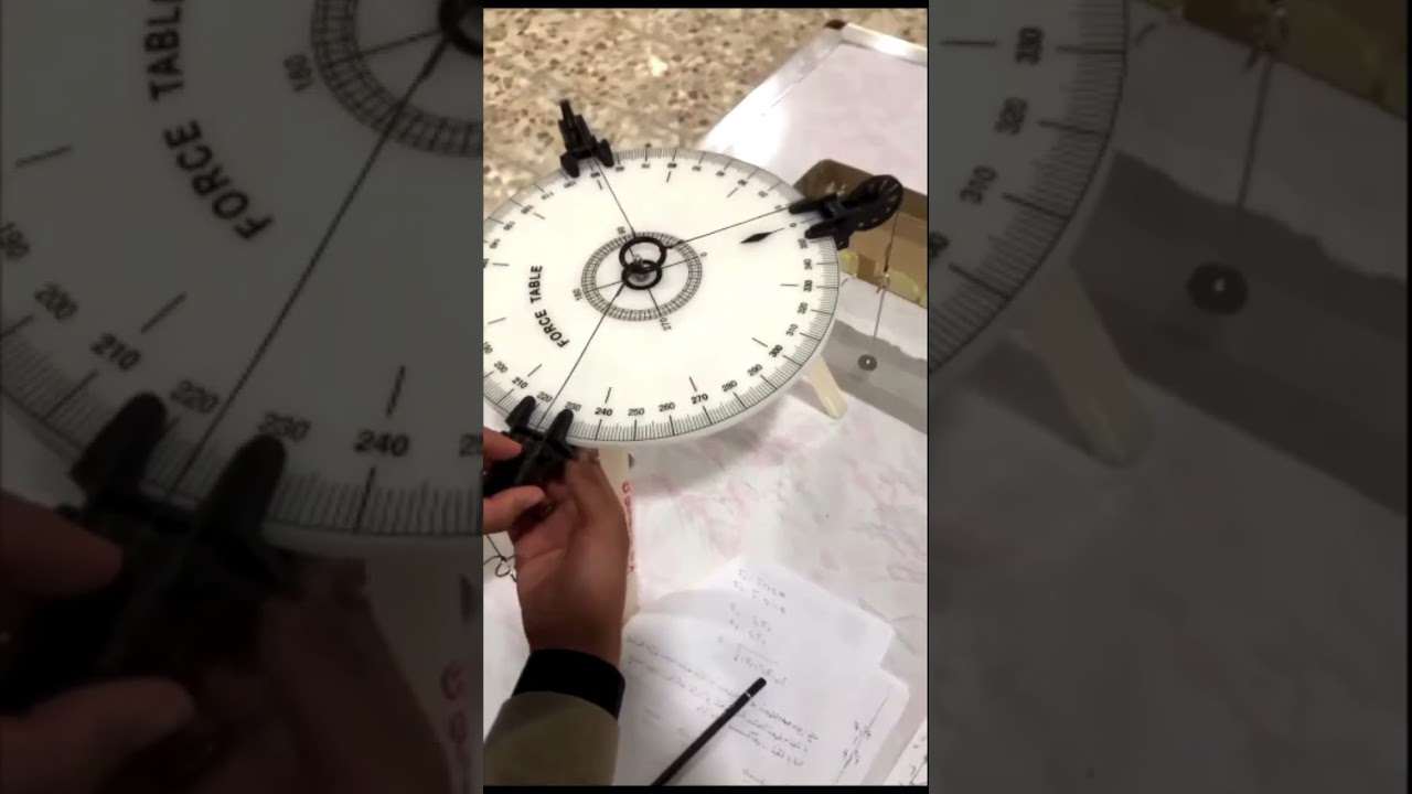 المحاضرة الخامسة EXP(4): Force Table الجزء الأول 