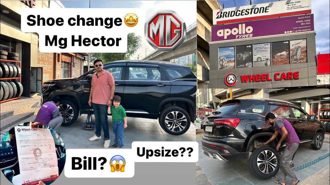 Mg Hector🔥 tyre upgrade after 30000kms | modifications 🤩 | upsize done ??