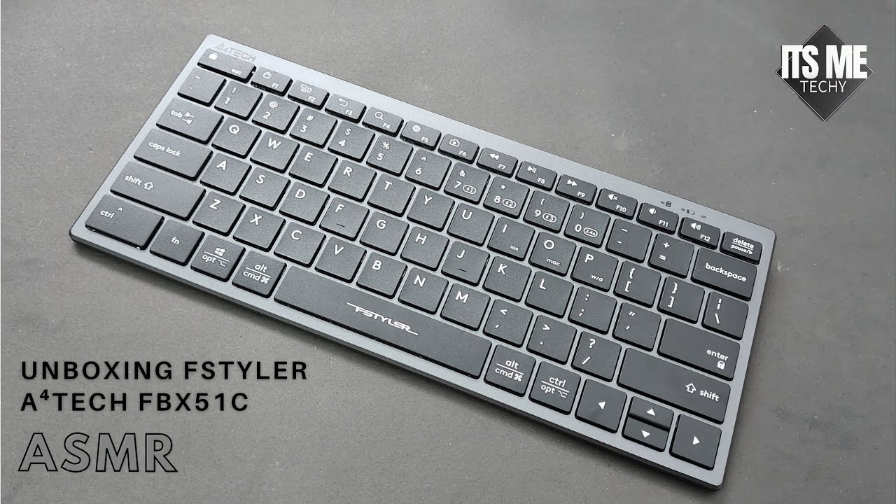 UNBOXING A⁴TECH FSTYLER FBX51C WIRLESS KEYBOARD ASMR.   #itsmetechy #unboxing #asmr #a4tech