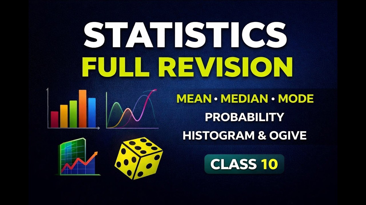 Class 10 Statistics Complete Revision 📊 Mean, Probability, Histogram & Ogive | 2-Hour Masterclass