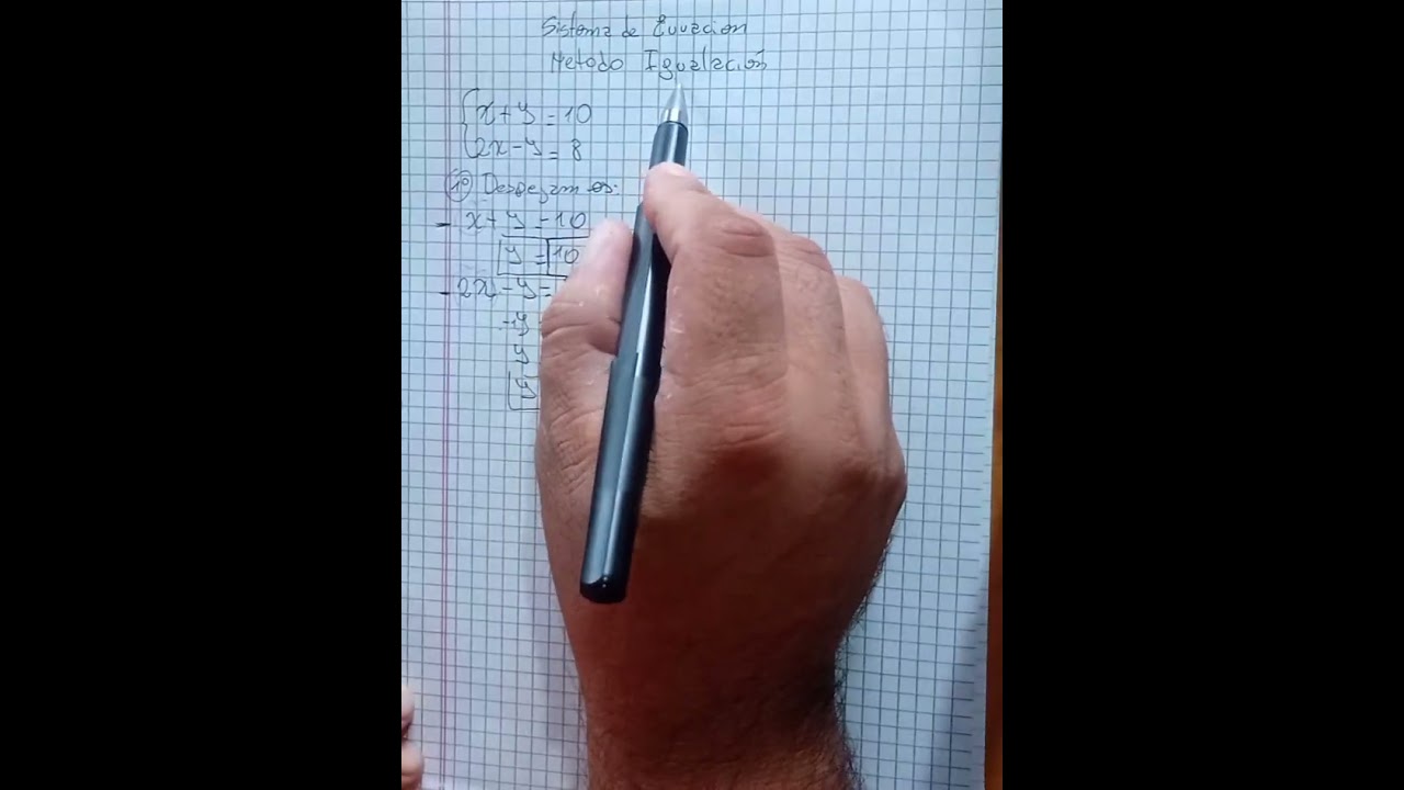 SISTEMA DE ECUACIONES METODO DE IGUALACIÓN #matematicas #sistemadeecuaciones ##maths #algebra 