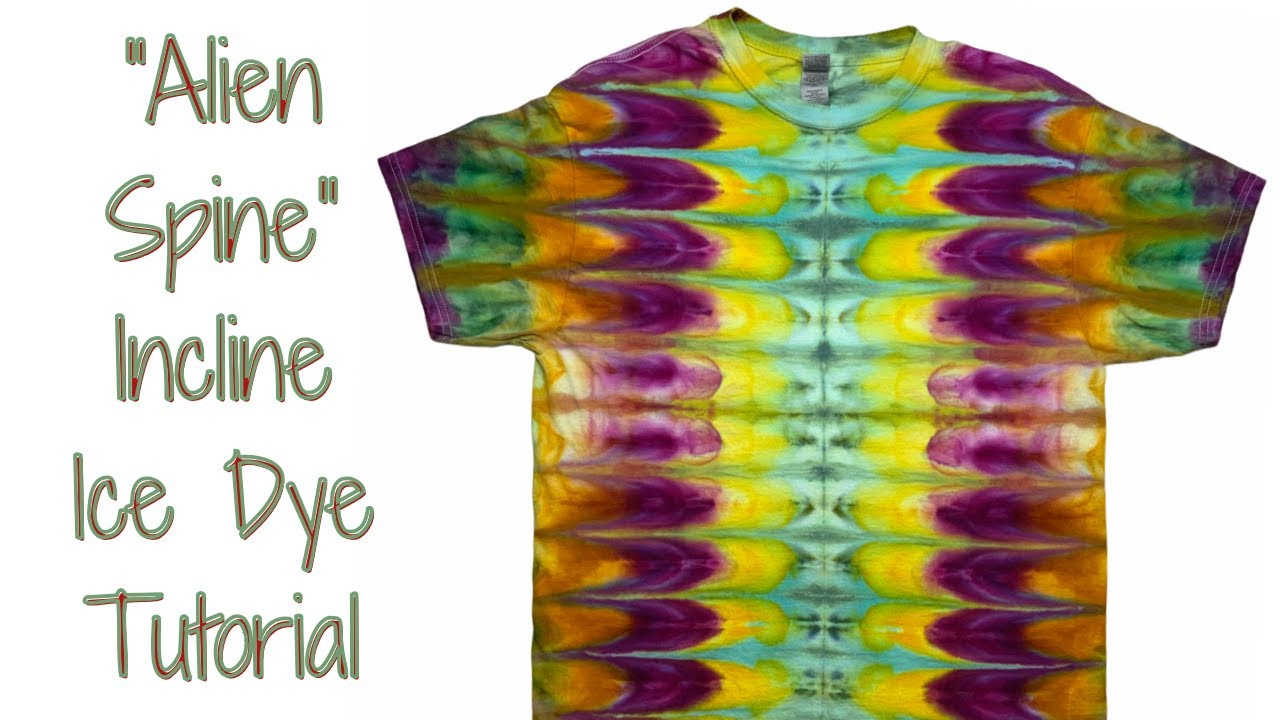 Tie-Dye Patten: “Alien Spine” Pleat Fold Incline Ice Dye