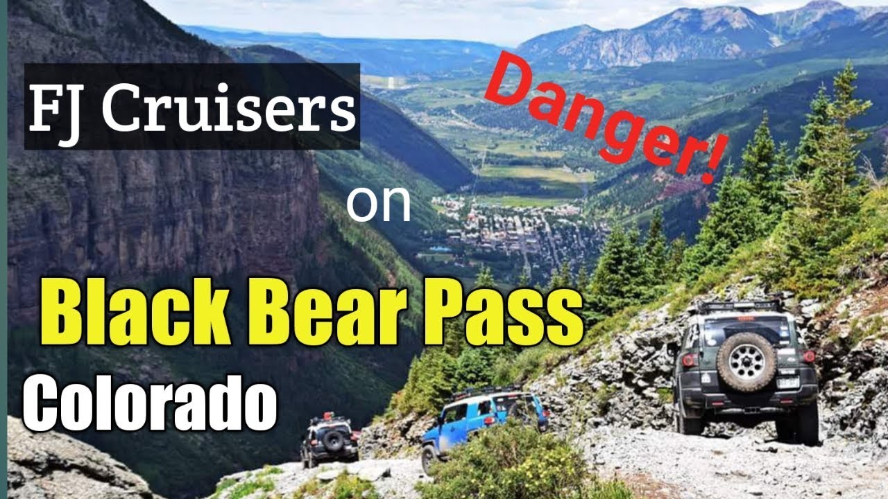 FJ Cruisers offroad on Black Bear Pass in Telluride Colorado!  DANGER!!!