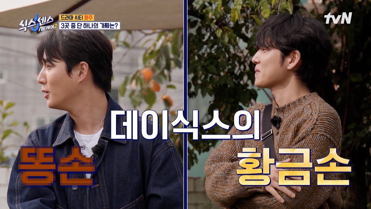 식센에게 행운을 빌어 줘..🍀 데이식스의 ✨금손✨ 원필에게 맡긴 오늘의 가짜 추리 결과는? #식스센스시티투어2 EP.7 | tvN 251211 방송