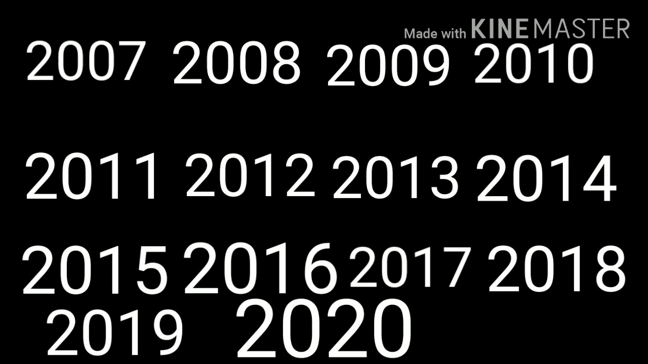 2007 2008 2009 2010 2011 2012 2013 2014 2015 2016 2017 2018 2019 2020