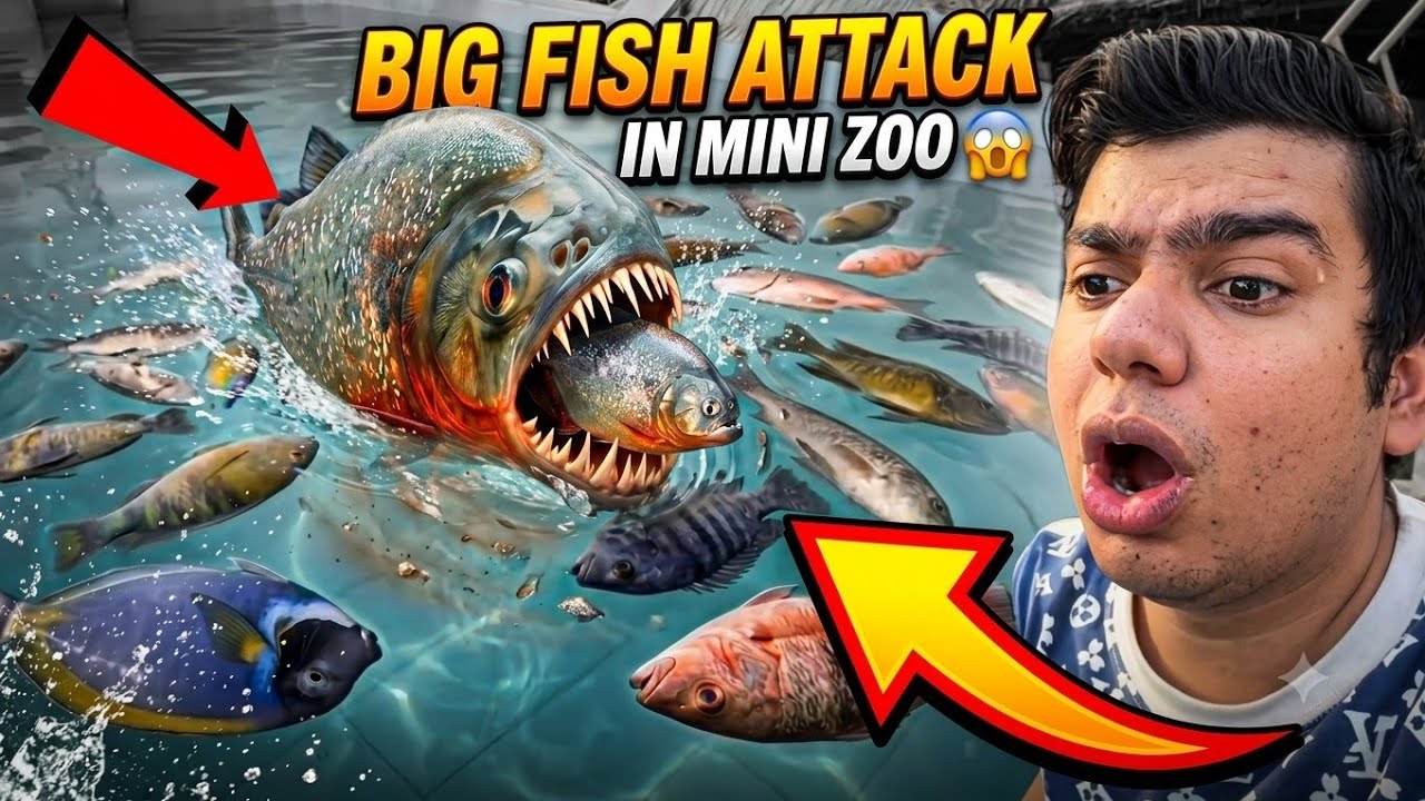 Big Fish Attack in Mini Zoo 😱 - Swimming Pool Ki Fishes Kha Gai 😰