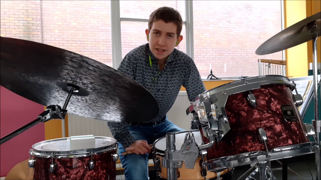 Sam Green GSMD Jazz drum set recorded audition.