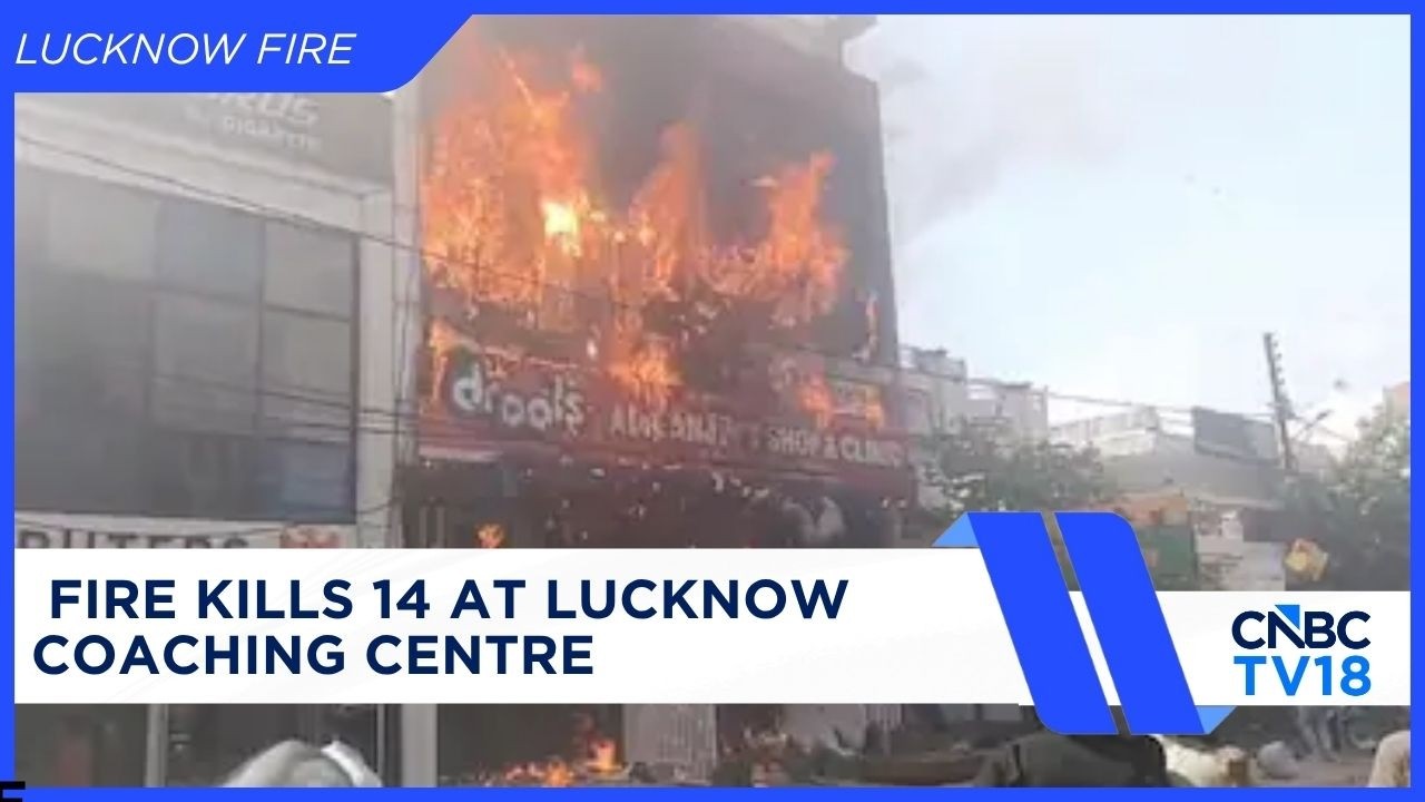 Lucknow Fire | Massive Fire Engulfs Lucknow Coaching Centre, 14 Dead | N18V
