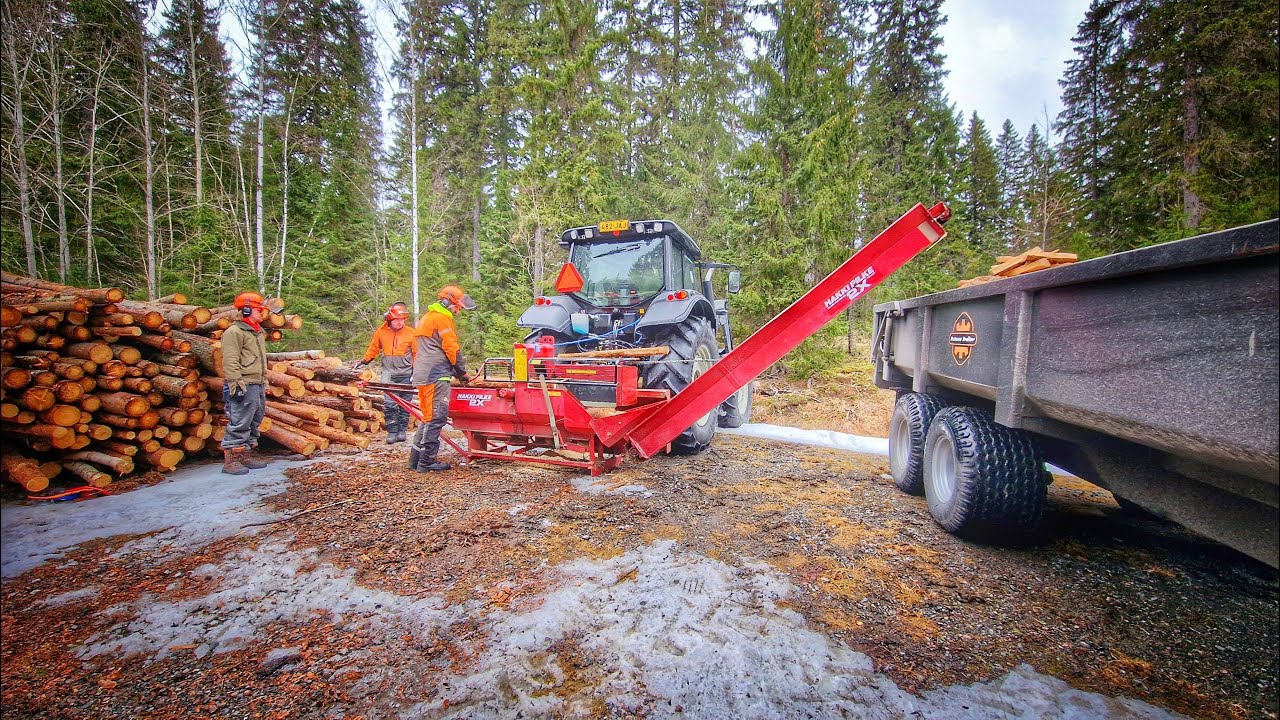 Hakkipilke 2X ja Valtra polttopuiden teossa. Mitä työturvallisuusasioita täytyy huomioida?