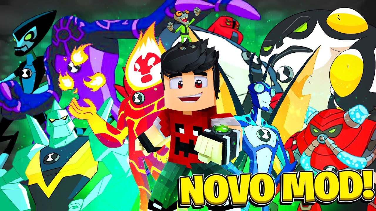 *NOVO* MOD DO BEN 10 NO MINECRAFT (todos aliens e poderes) ‹‹ P3DRU ››