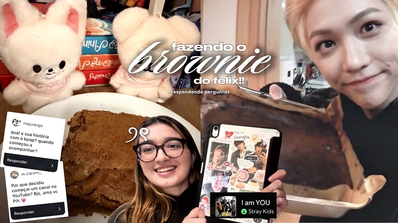 fazendo o brownie do felix 𐙚⋆°🐤｡⋆♡!!(+respondendo perguntas)