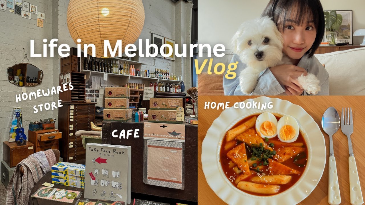 Homebody in Melbourne ✨| Cafe, cooking, puppy growing updates, beach 🏖️