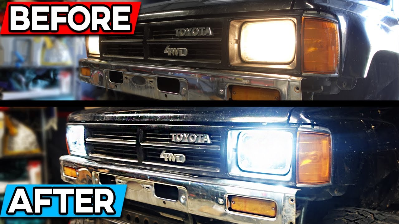 Installing LED Headlights Toyota Pickup and 4Runner - Great Upgrade!