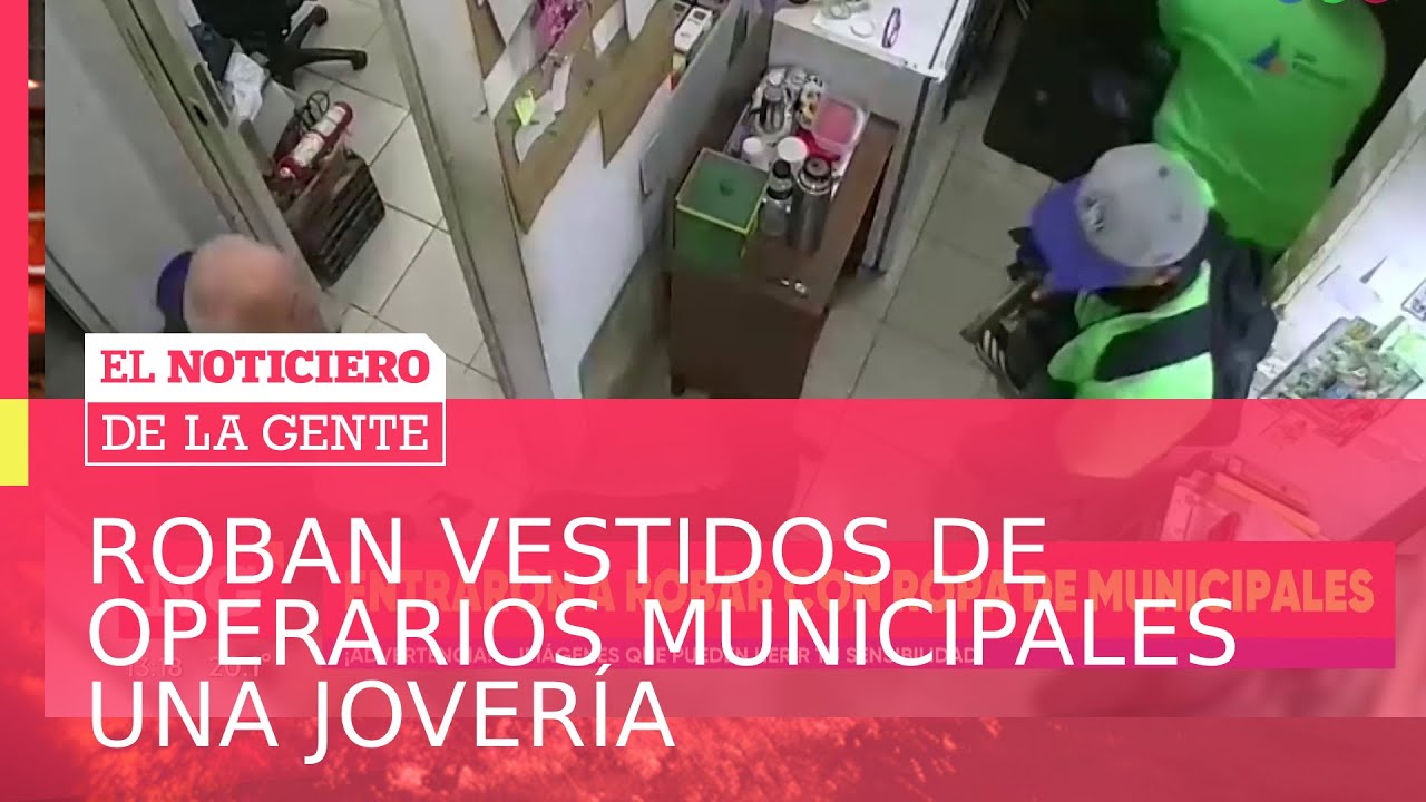 Robaron una joyería vestidos de operarios