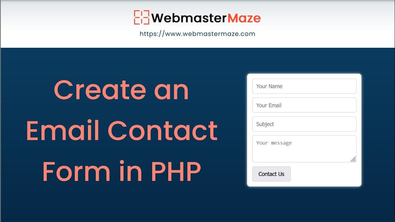 How to Create an Email Contact Form in PHP