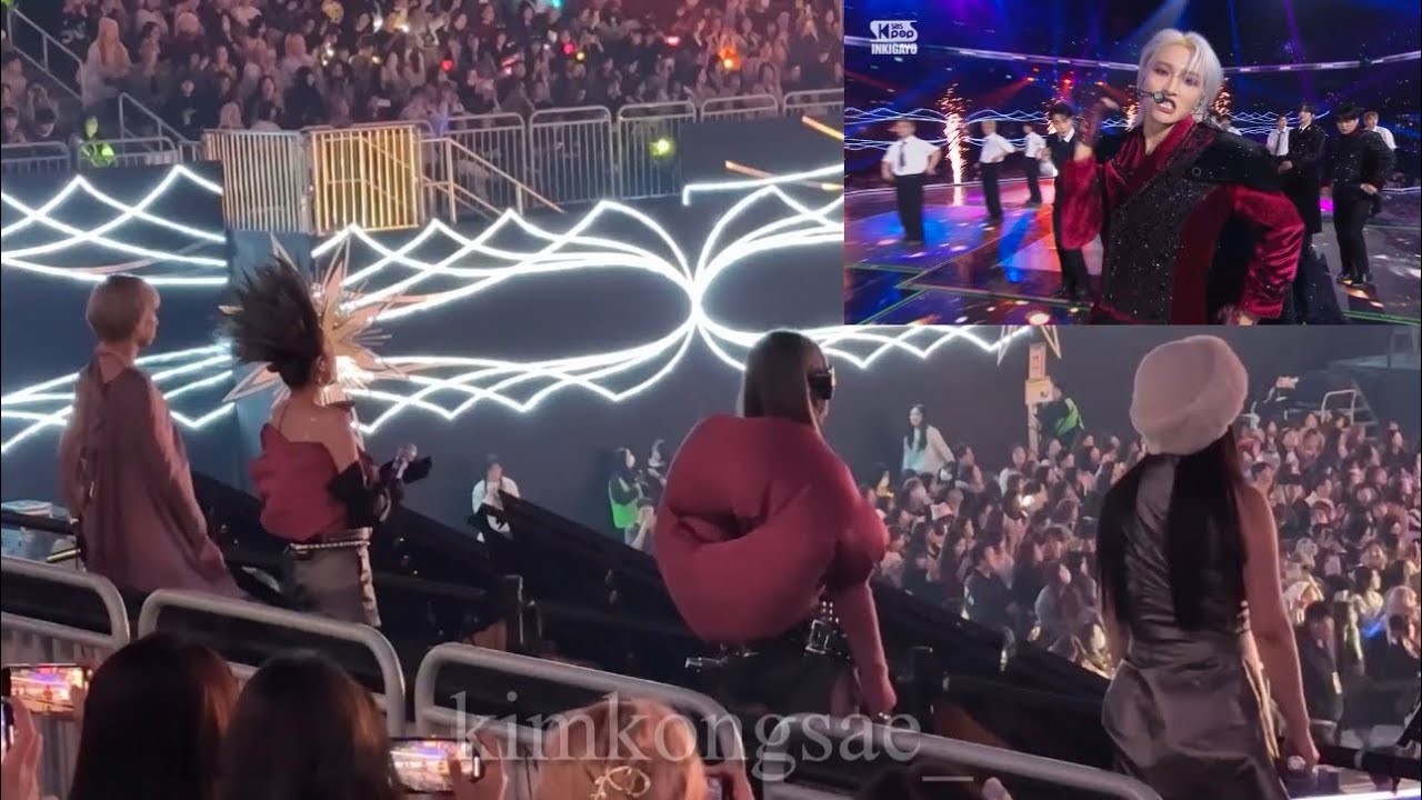 2NE1 reaction to ATEEZ | Mingi reaction to 2NE1 at SBS GAYO DAEJEON 2024