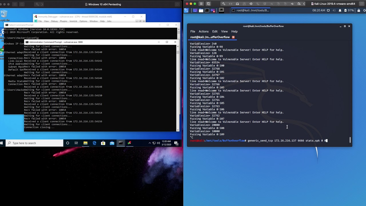 Step0b Simple Buffer Overflow - Spiking