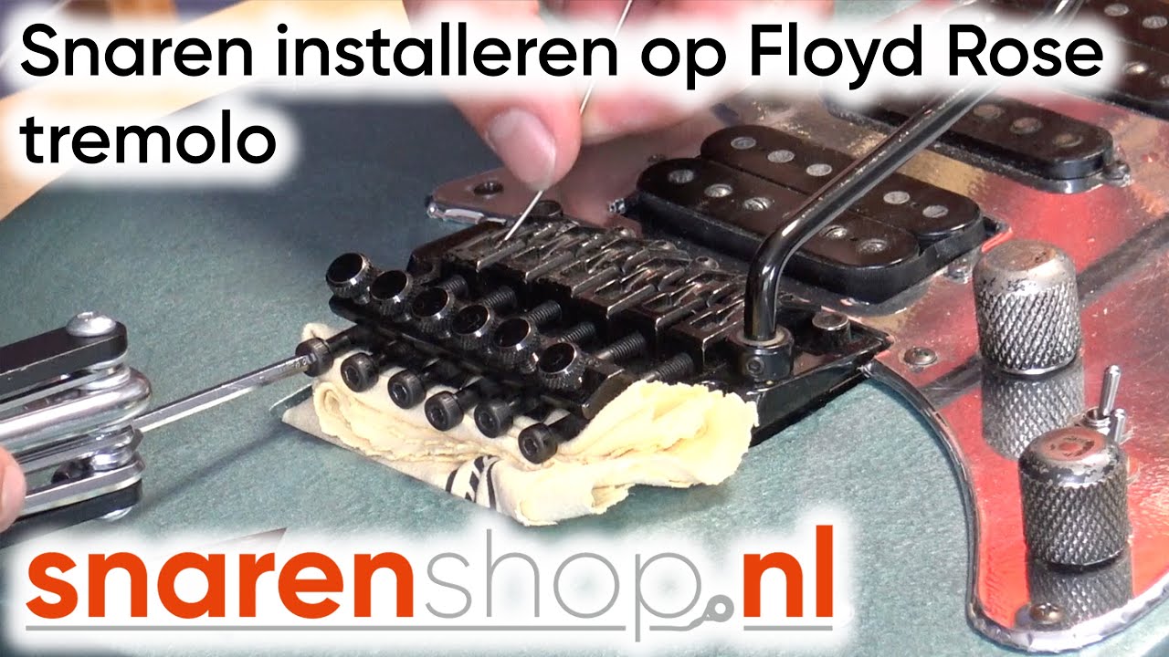 Snaren installeren op een elektrische gitaar met Floyd Rose tremolo