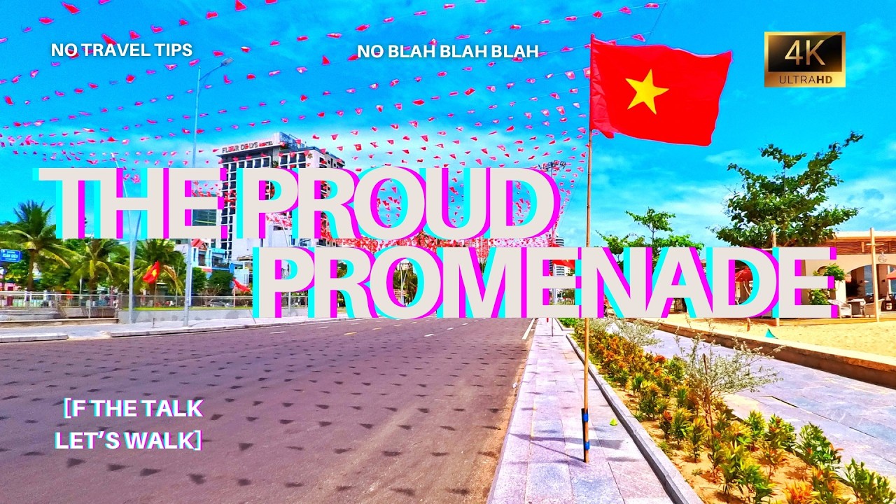 Walking Tour - Proud Promenade - Quy Nhon, Vietnam - 4K