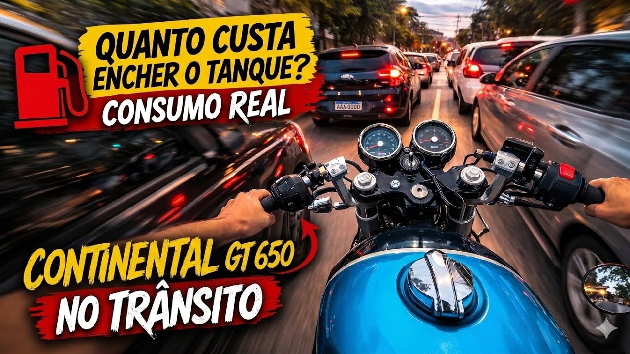  Enfield Continental GT 650 no Trânsito: Acelerando Forte + Quanto Custa Encher o Tanque