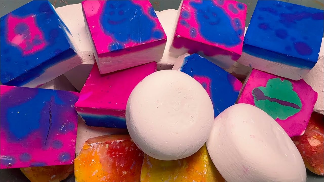 Dyed Fresh Chalk | Round ⚪️Chalk | Jumbo Chalk | Stress Relief | Relaxation | Relieve Stress | ASMR