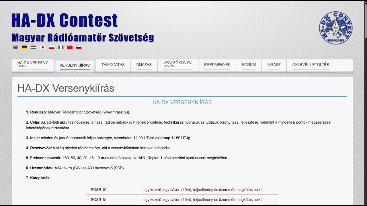 PXR Kanális - HA DX 2026 verseny bemutató