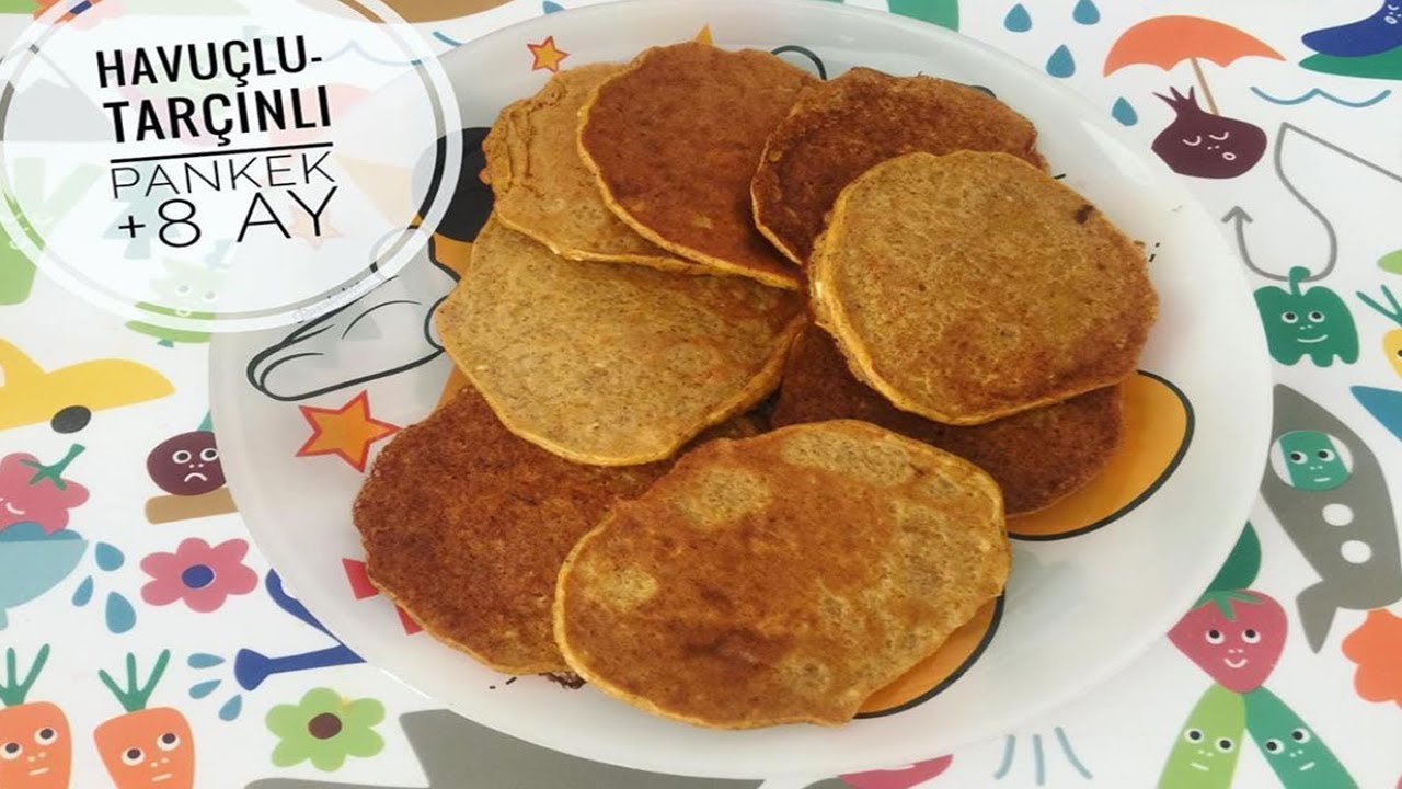 Bebekler i&ccedil;in havu&ccedil;lu tar&ccedil;ınlı pankek (+8 ay)