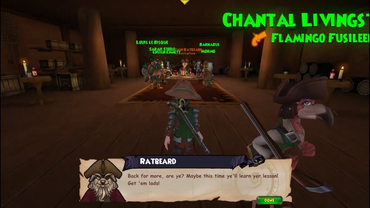 Pirate101 Fleeing the Kraken Skulls fight/Ratbeard extra dialogue