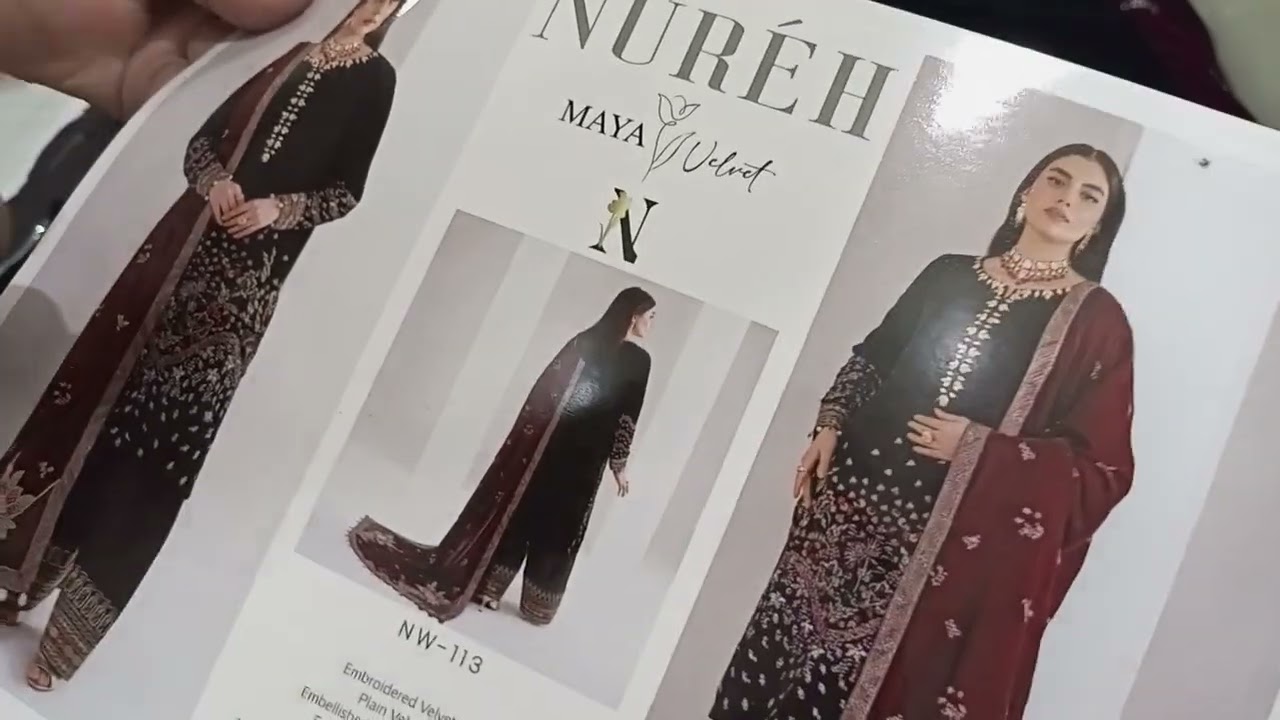 Nureh Maya Velvet || wedding collection available 03304183177
