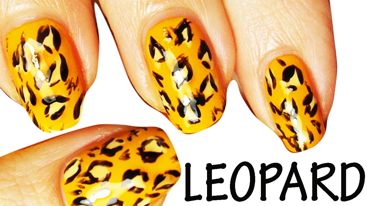 Easiest way of creating leopard nails