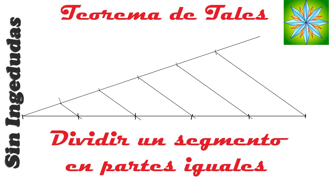 Teorema de Tales, dividir un segmento en partes iguales | Dibujo Técnico | Sin Ingedudas