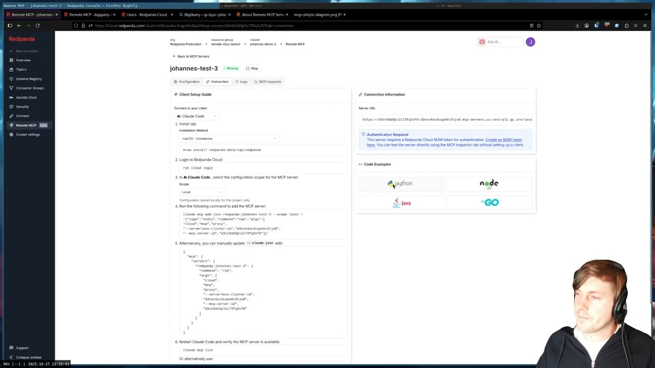 Представляем low-code MCP-серверы в Redpanda Cloud