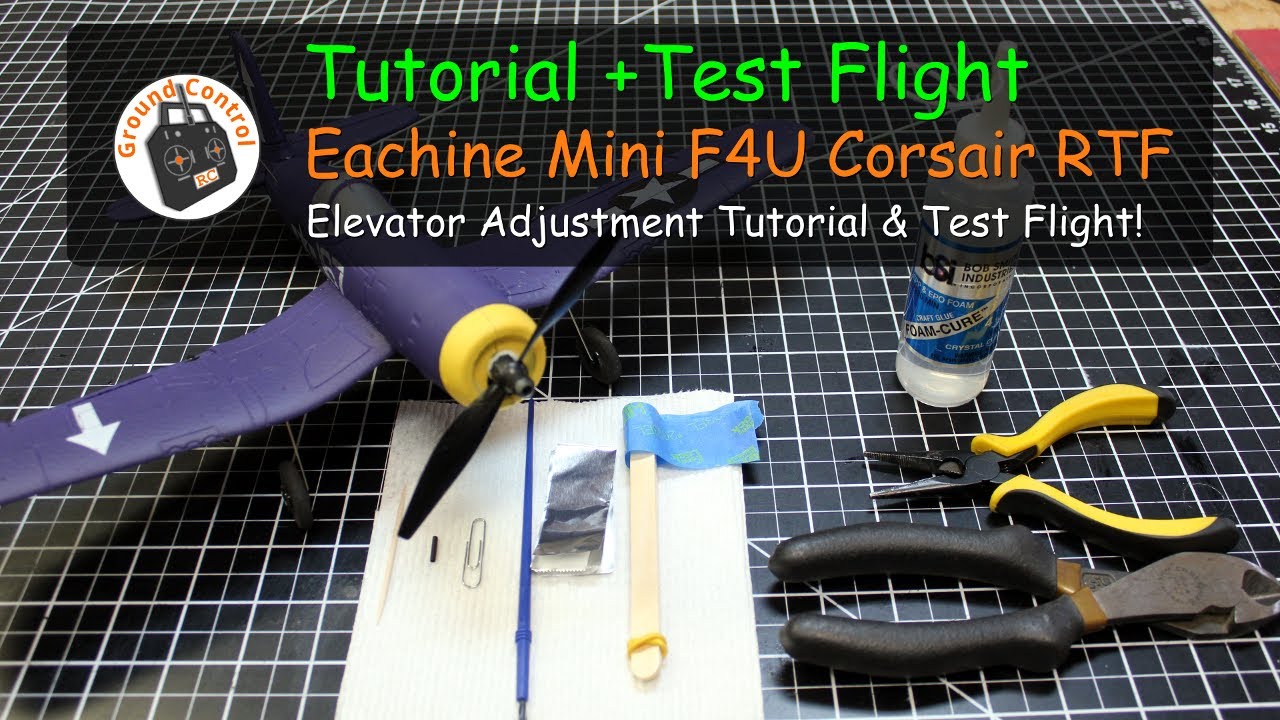 Eachine Mini F4U Corsair RTF Warbird with Gyro - Elevator Adjustment & Test Flight! Best Cheapest?