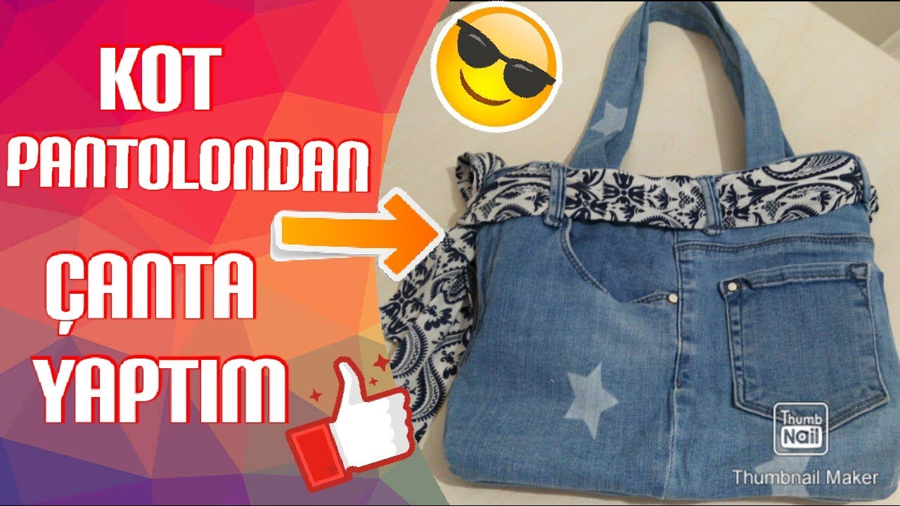 JEANS BAG MAKING | KOT PANTOLONDAN ÇANTA YAPTIM | DIY SHOULDER BAG FROM JEAN