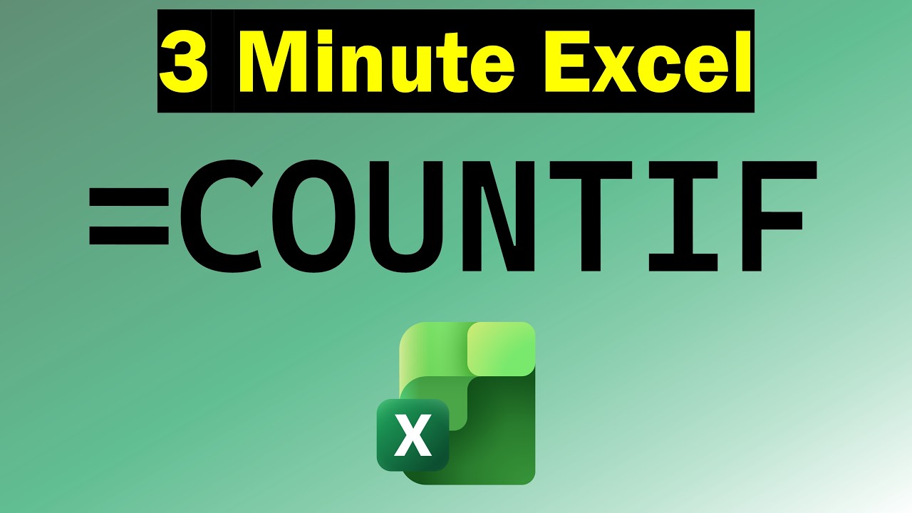 Функция COUNTIF в Excel: объяснение за 3 минуты.