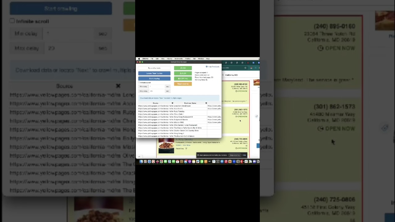 Learn how to scrape data from Yelp and Yellow Pages using Yelp Scraper and Instant Data Scraper!