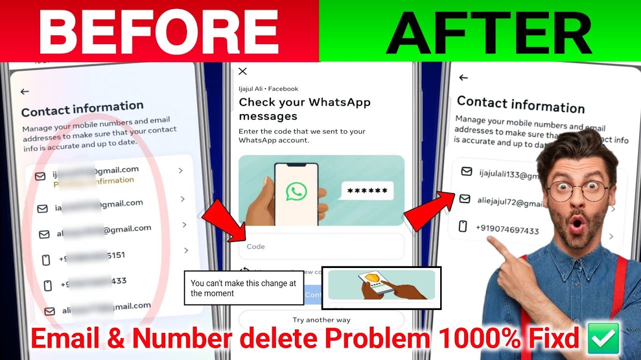 How to Remove Number from Facebook WITHOUT WhatsApp Code | Check your WhatsApp Messages Facebook